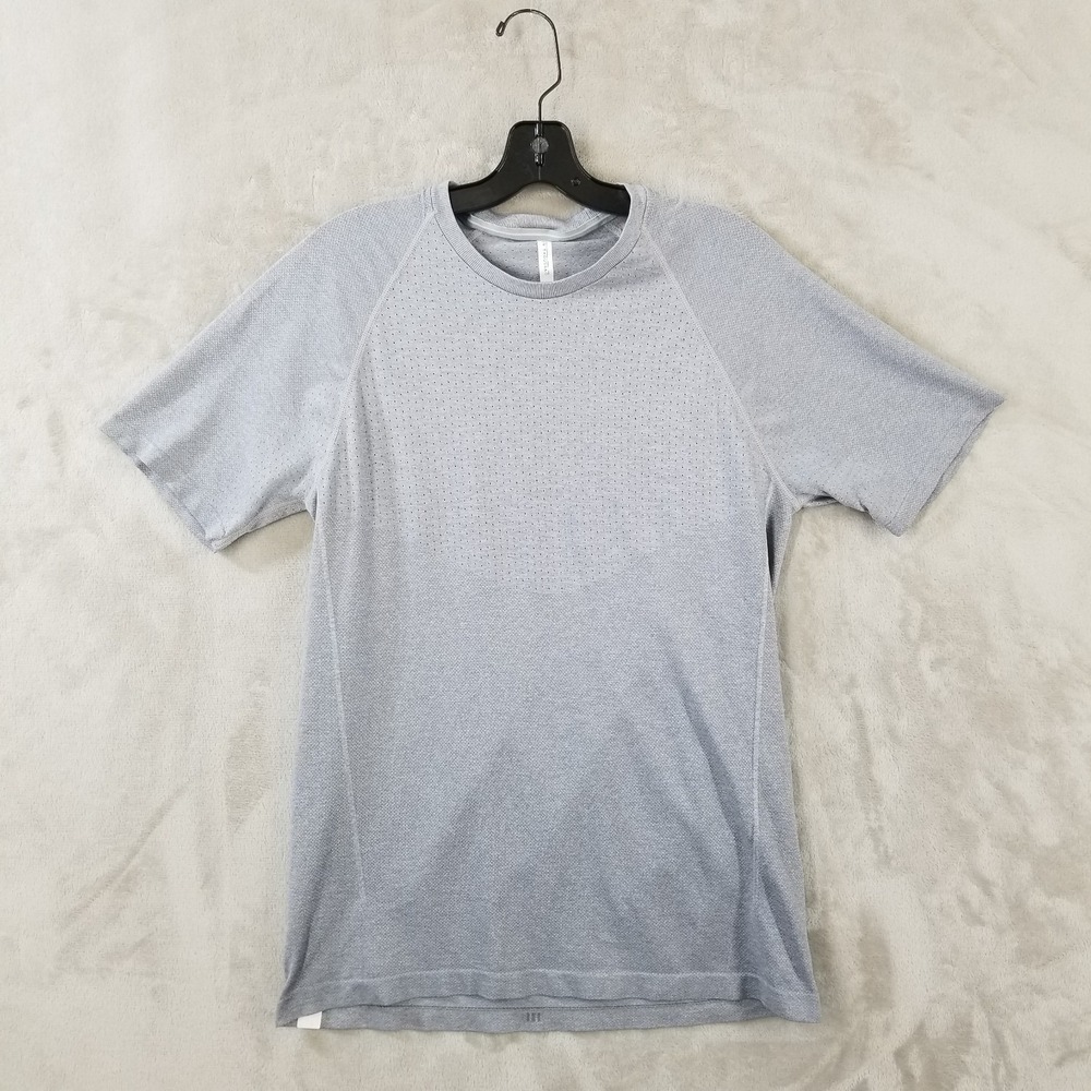 Ten Thousand‎ Shirt Men Medium Gray Performance Stretch Huckberry Perforated Gym